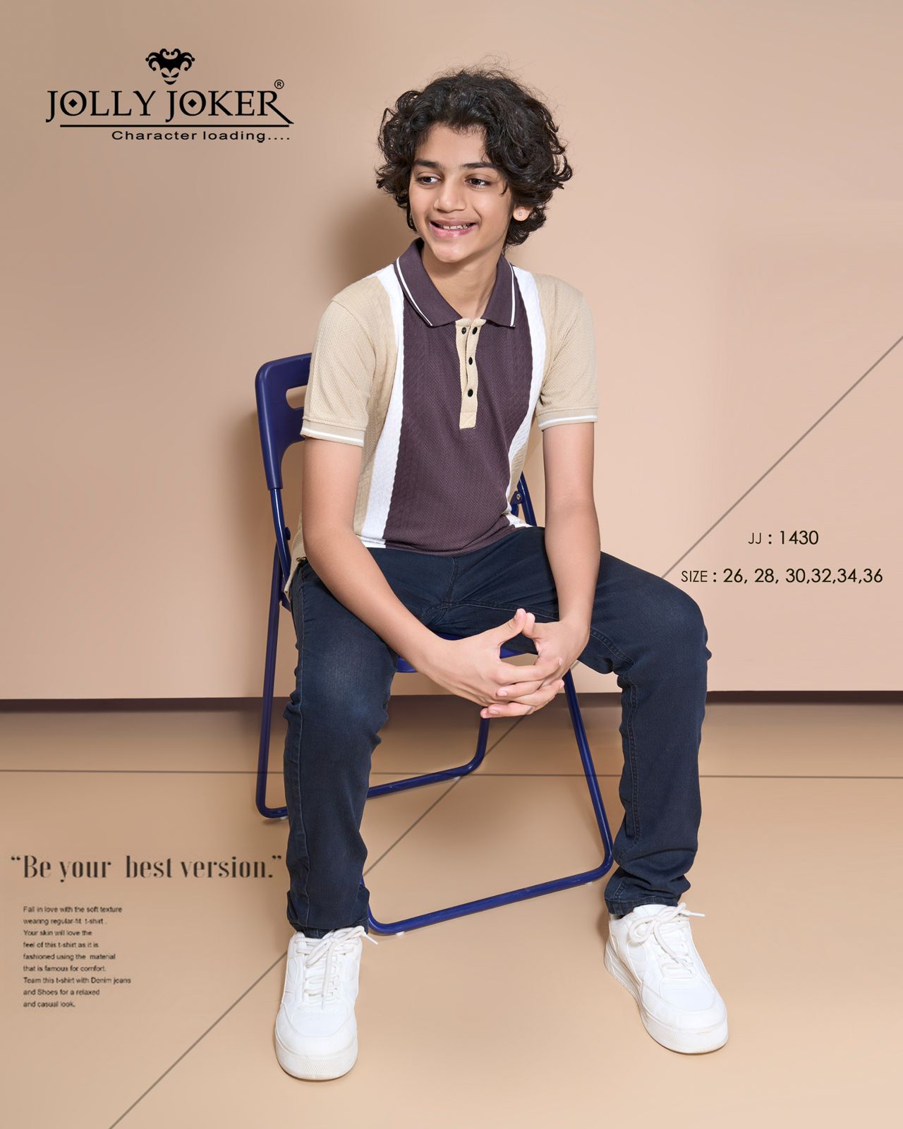 Jj 1430 Jolly Joker Vertical Boys Tshirt Wholesale Price