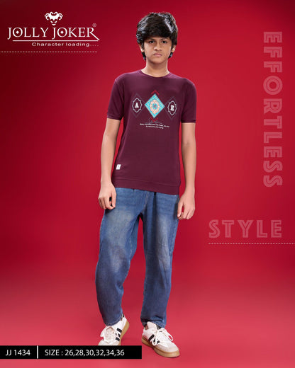 Jj 1434 Jolly Joker Tencil Boys Tshirt Exporter India