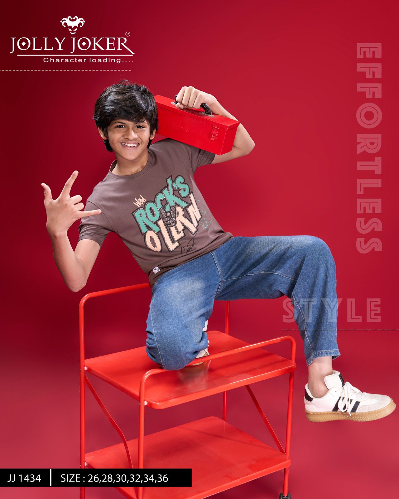 Jj 1434 Jolly Joker Tencil Boys Tshirt Exporter India