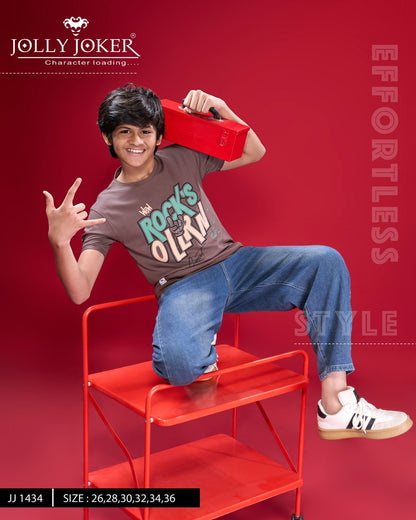 Jj 1434 Jolly Joker Tencil Boys Tshirt Exporter India