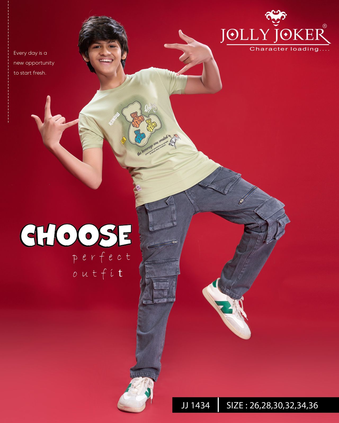 Jj 1434 Jolly Joker Tencil Boys Tshirt Exporter India