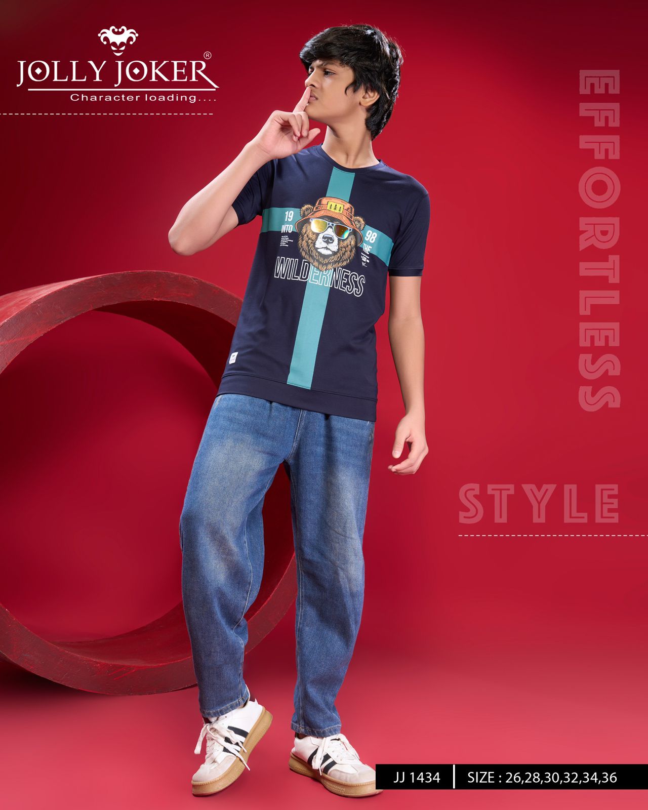 Jj 1434 Jolly Joker Tencil Boys Tshirt Exporter India