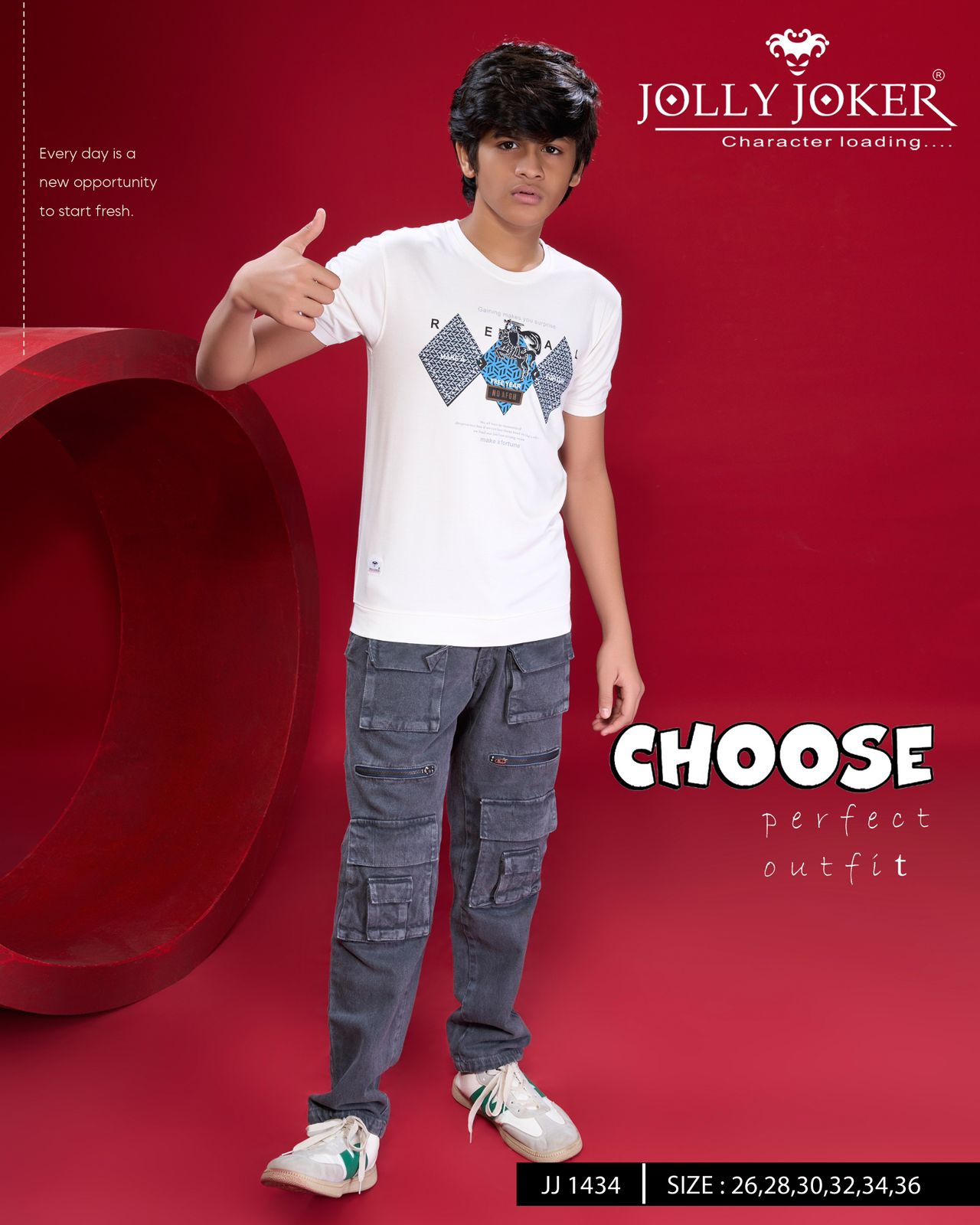 Jj 1434 Jolly Joker Tencil Boys Tshirt Exporter India