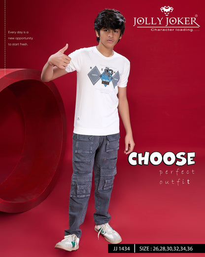 Jj 1434 Jolly Joker Tencil Boys Tshirt Exporter India