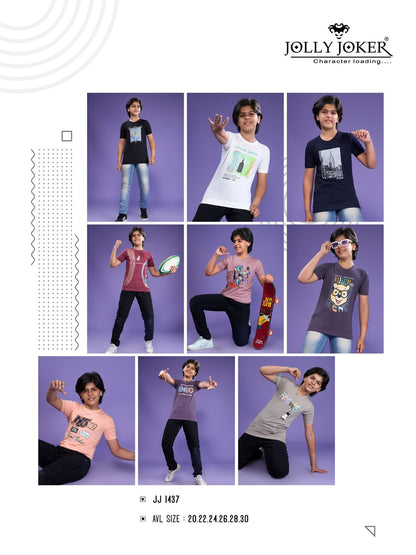 Jj 1437 Jolly Joker Tencil Boys Tshirt Wholesaler India