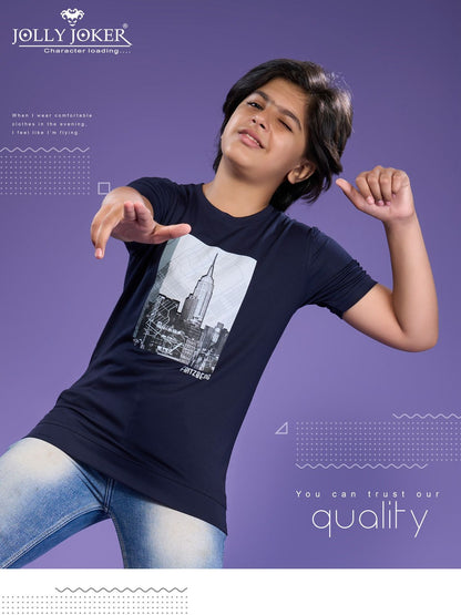Jj 1437 Jolly Joker Tencil Boys Tshirt Wholesaler India