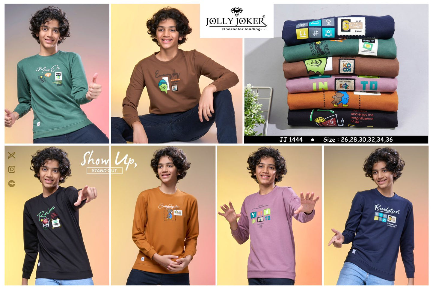 Jj 1444 Jolly Joker Looper Boys Tshirt Exporter Gujarat