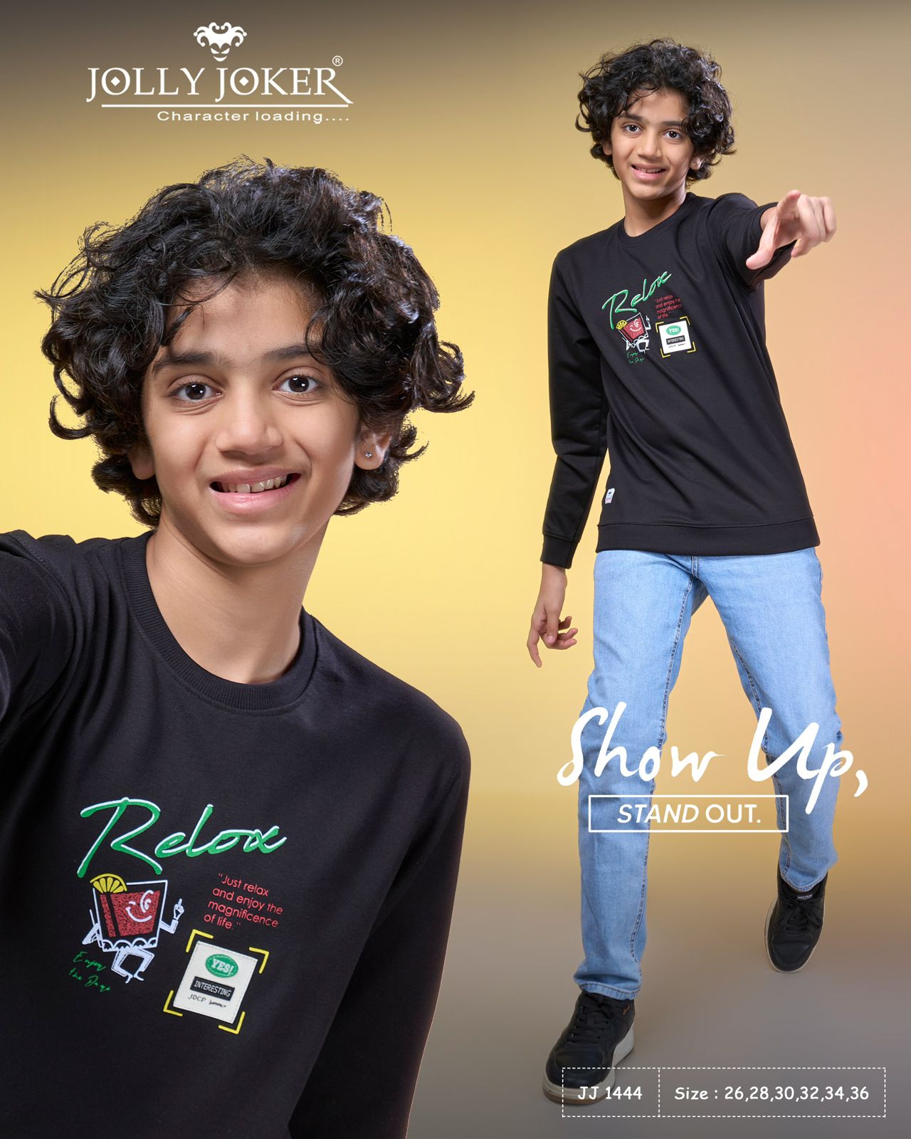 Jj 1444 Jolly Joker Looper Boys Tshirt Exporter Gujarat