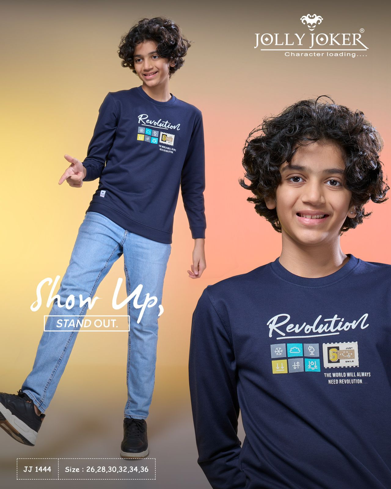 Jj 1444 Jolly Joker Looper Boys Tshirt Exporter Gujarat