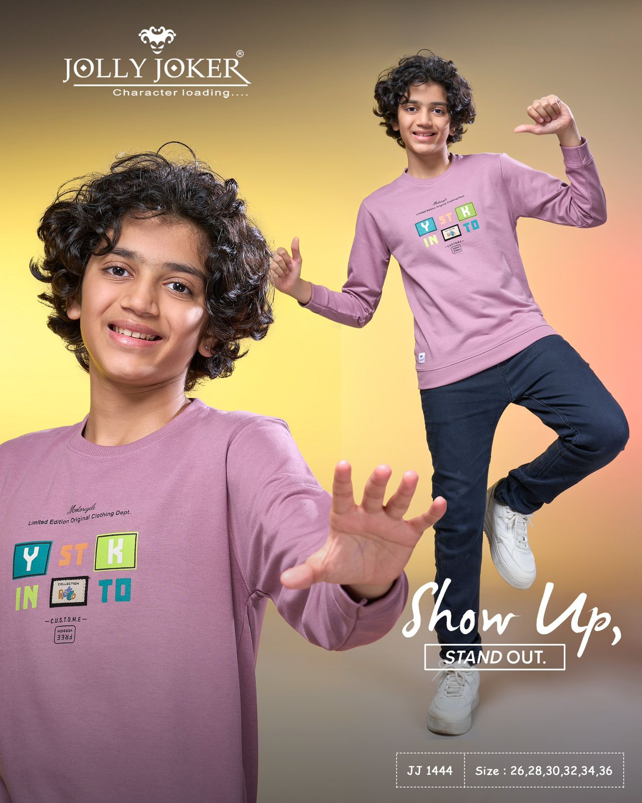 Jj 1444 Jolly Joker Looper Boys Tshirt Exporter Gujarat