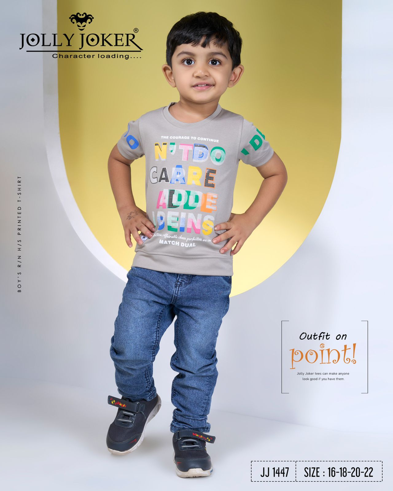 Jj 1447 Jolly Joker Cotton Boys Tshirt Supplier India