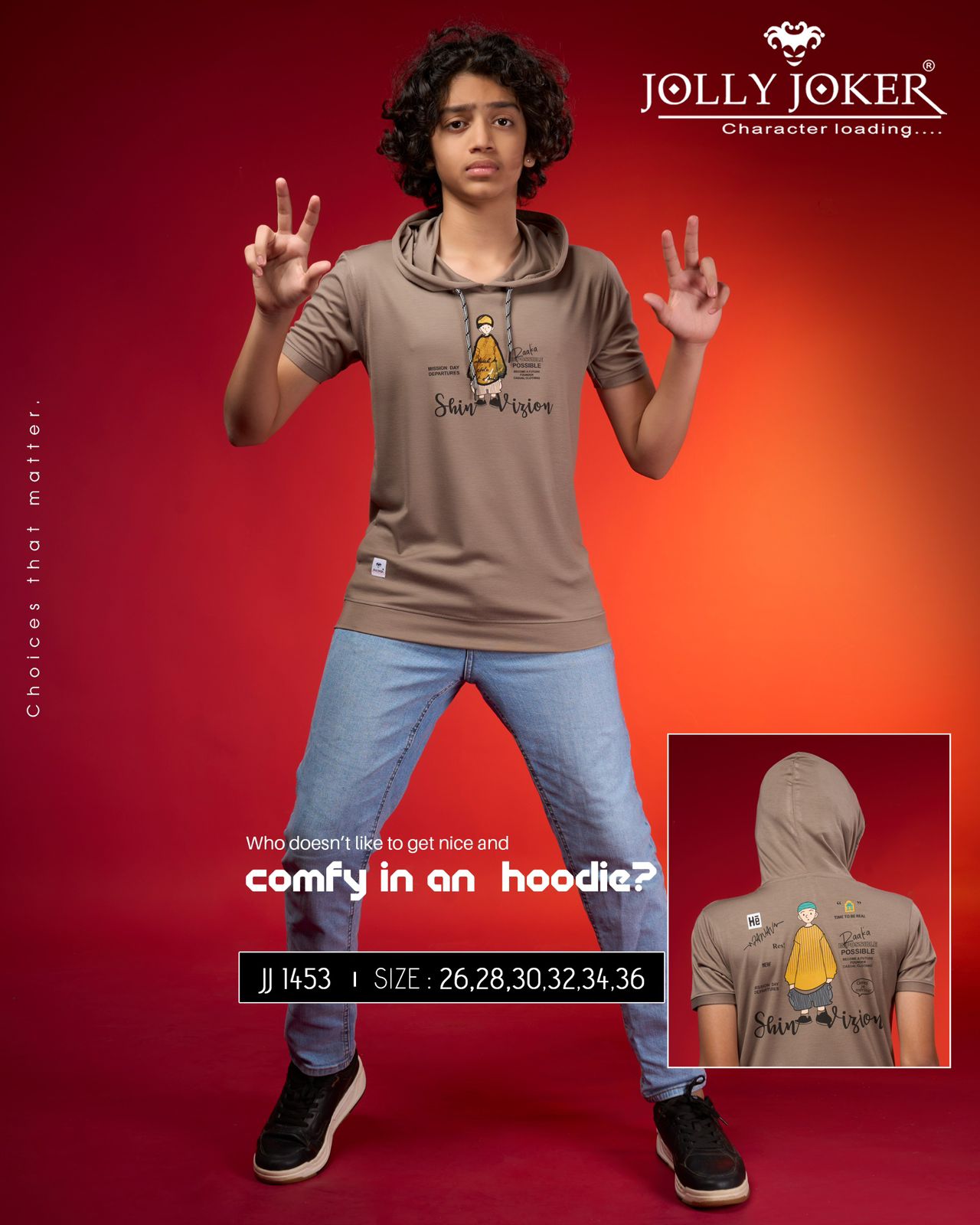 Jj 1453 Jolly Joker Tencil Boys Tshirt Exporter Ahmedabad