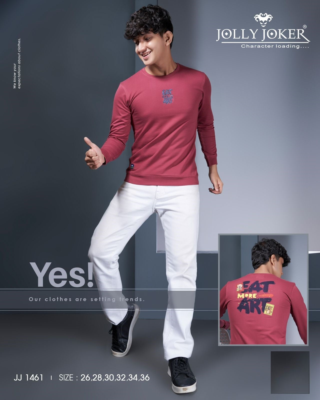 Jj 1461 Jolly Joker Cotton Looper Boys Tshirt Exporter