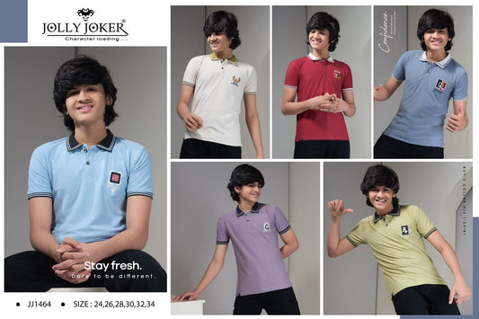 Jj 1464 Jolly Joker Zig Zag Boys Tshirt Wholesaler