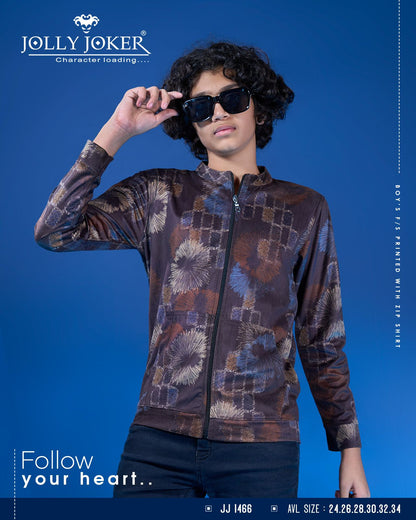 Jj 1466 Jolly Joker Waffle Boys Jacket Tshirt Supplier India