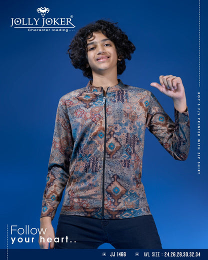 Jj 1466 Jolly Joker Waffle Boys Jacket Tshirt Supplier India