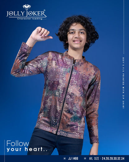 Jj 1466 Jolly Joker Waffle Boys Jacket Tshirt Supplier India