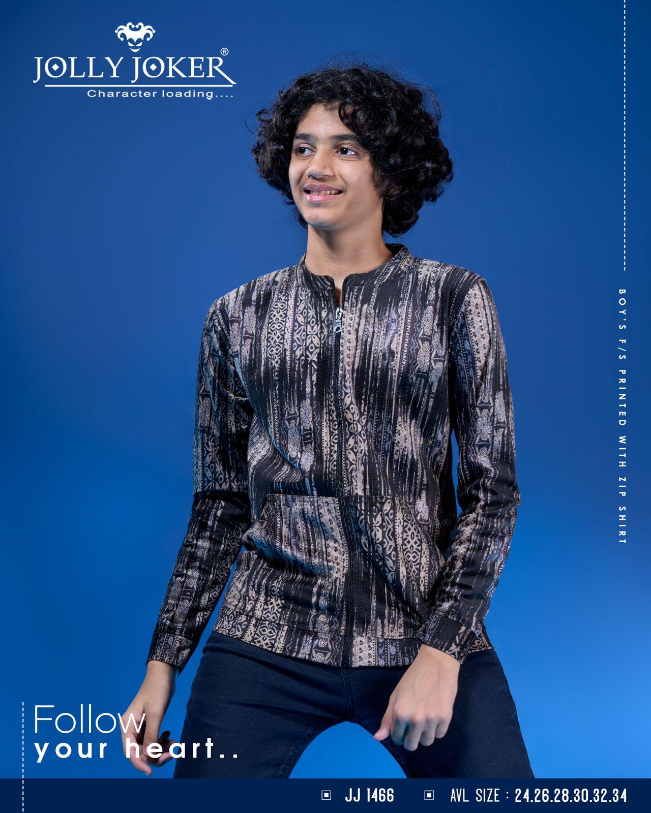 Jj 1466 Jolly Joker Waffle Boys Jacket Tshirt Supplier India