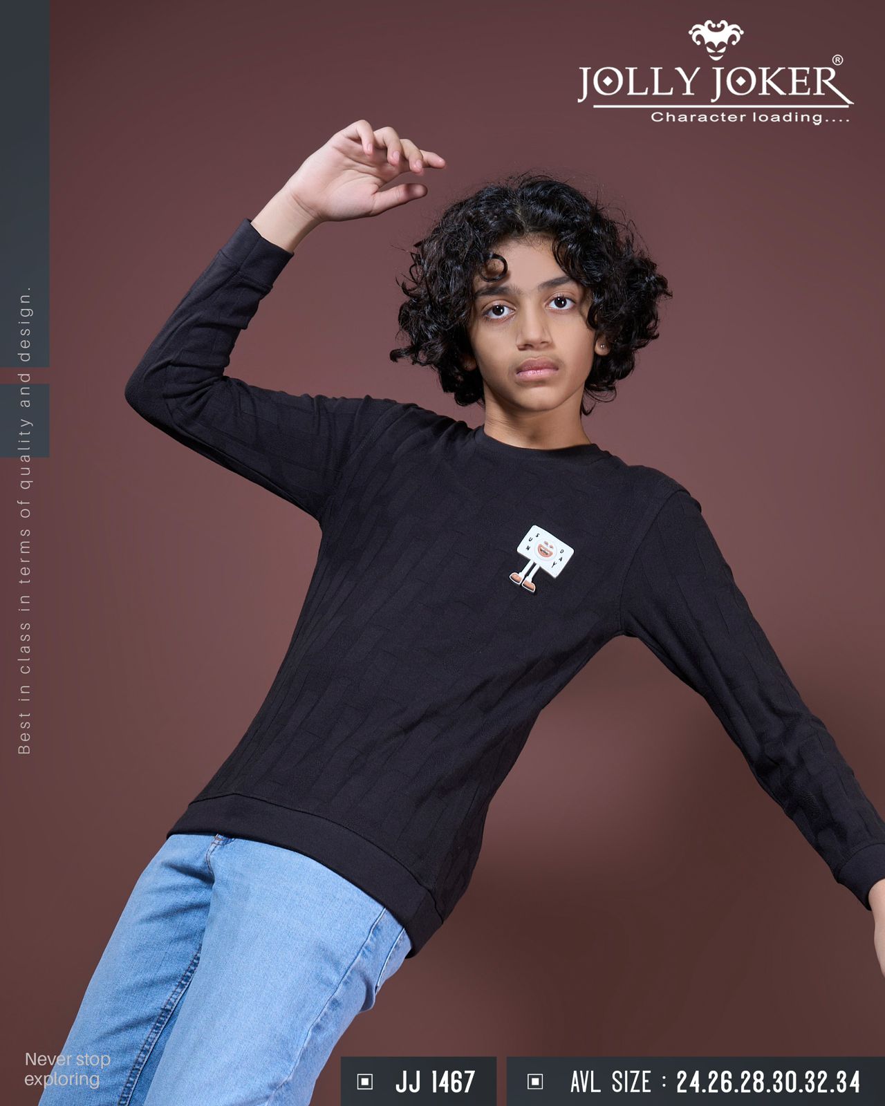 Jj 1467 Jolly Joker Lycra Boys Tshirt Wholesale Price