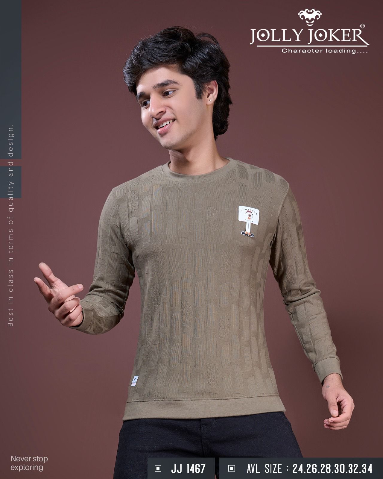 Jj 1467 Jolly Joker Lycra Boys Tshirt Wholesale Price