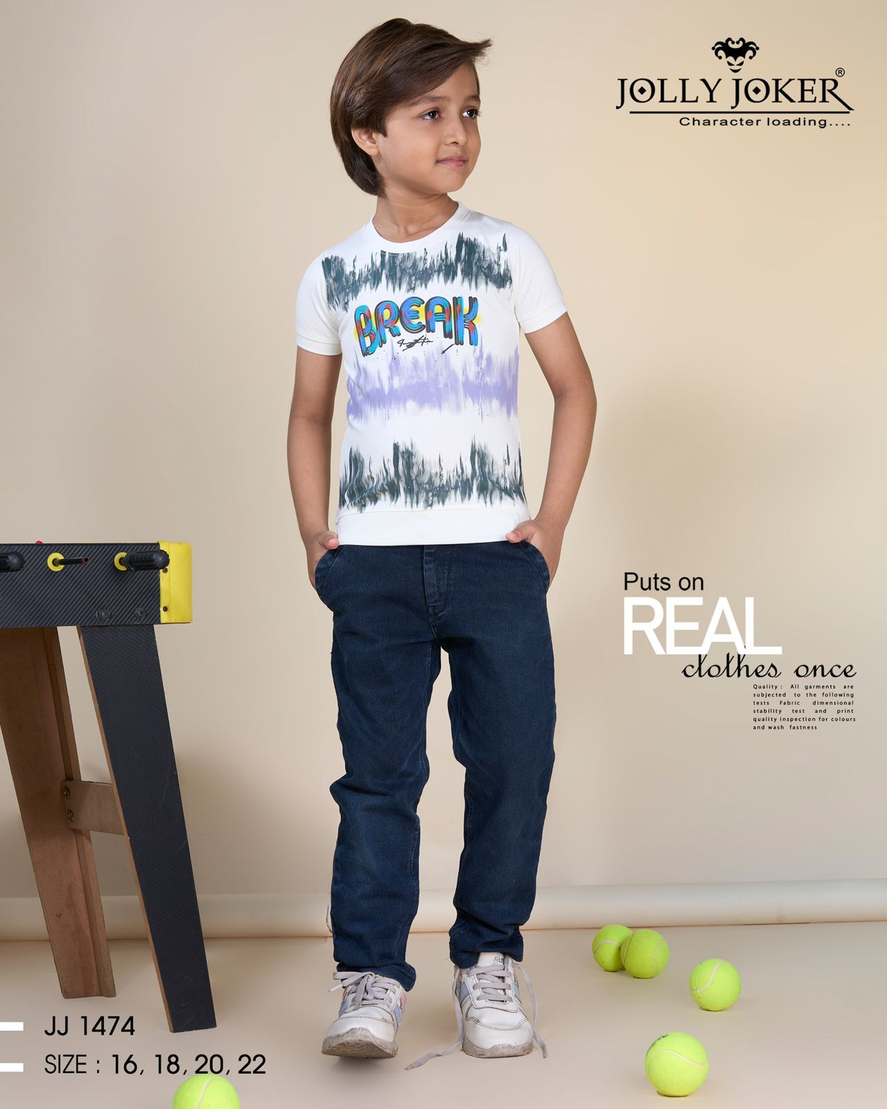 Jj 1474 Jolly Joker Tencil Boys Tshirt Manufacturer