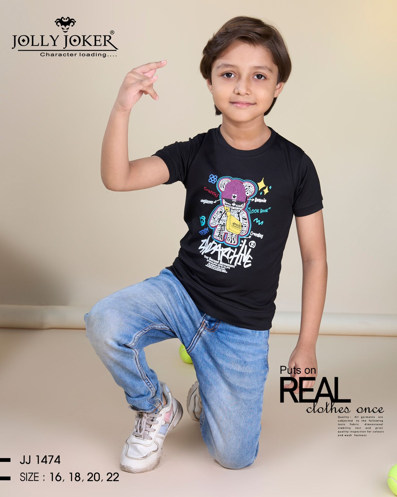 Jj 1474 Jolly Joker Tencil Boys Tshirt Manufacturer