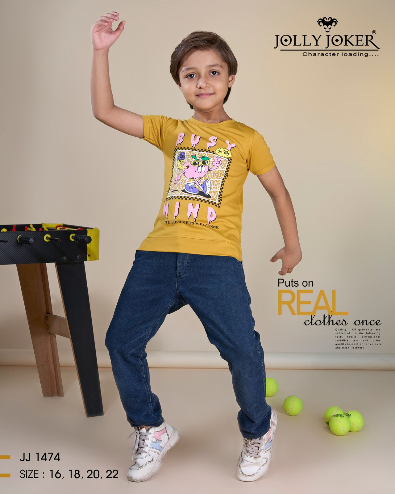 Jj 1474 Jolly Joker Tencil Boys Tshirt Manufacturer