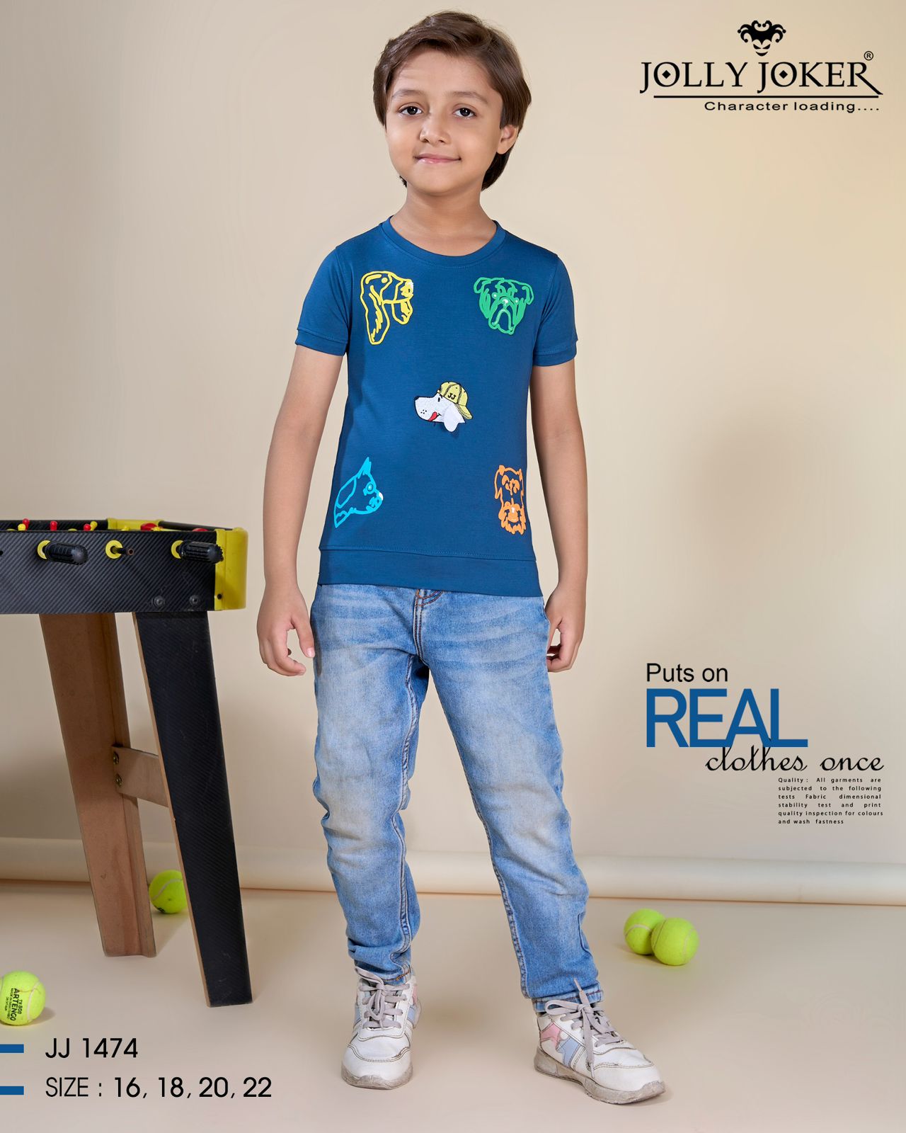 Jj 1474 Jolly Joker Tencil Boys Tshirt Manufacturer