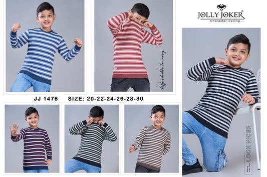 Jj 1476 Jolly Joker Zig Zag Boys Tshirt Wholesale Rate