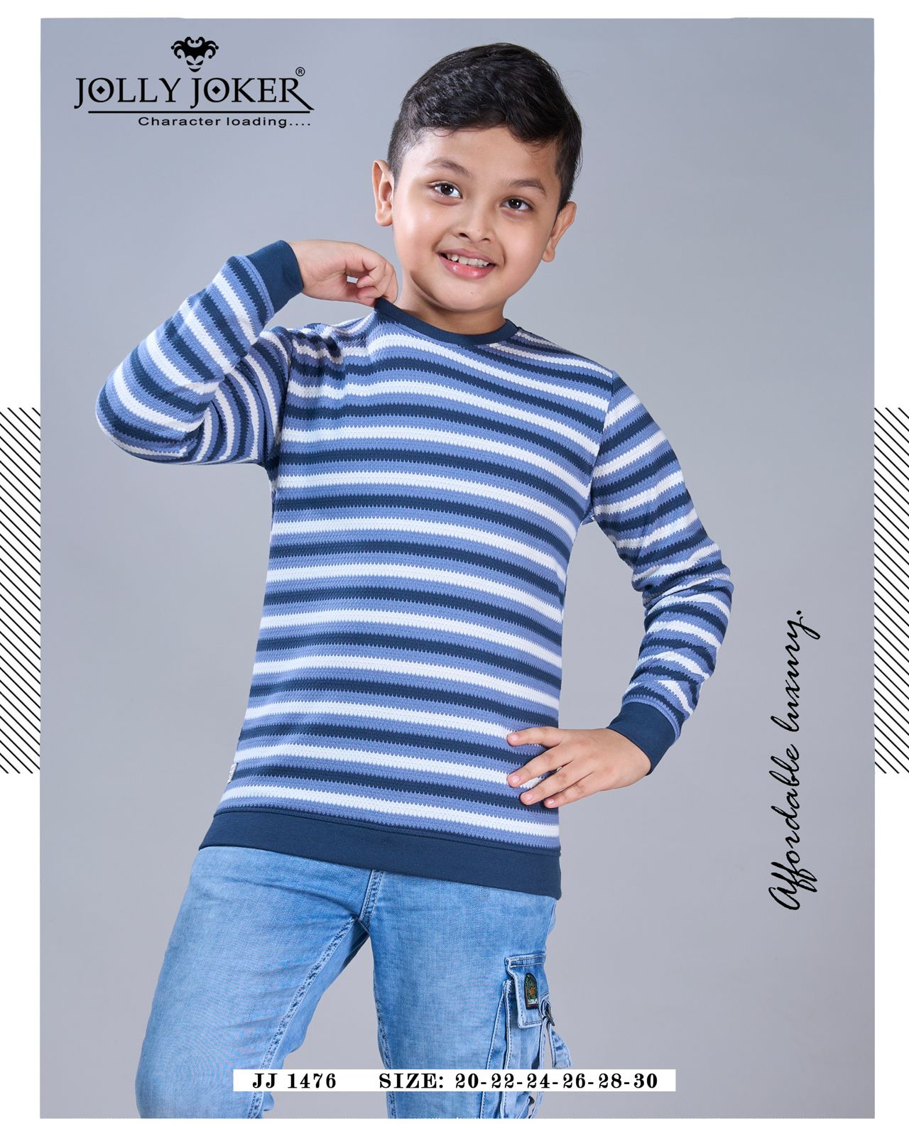 Jj 1476 Jolly Joker Zig Zag Boys Tshirt Wholesale Rate