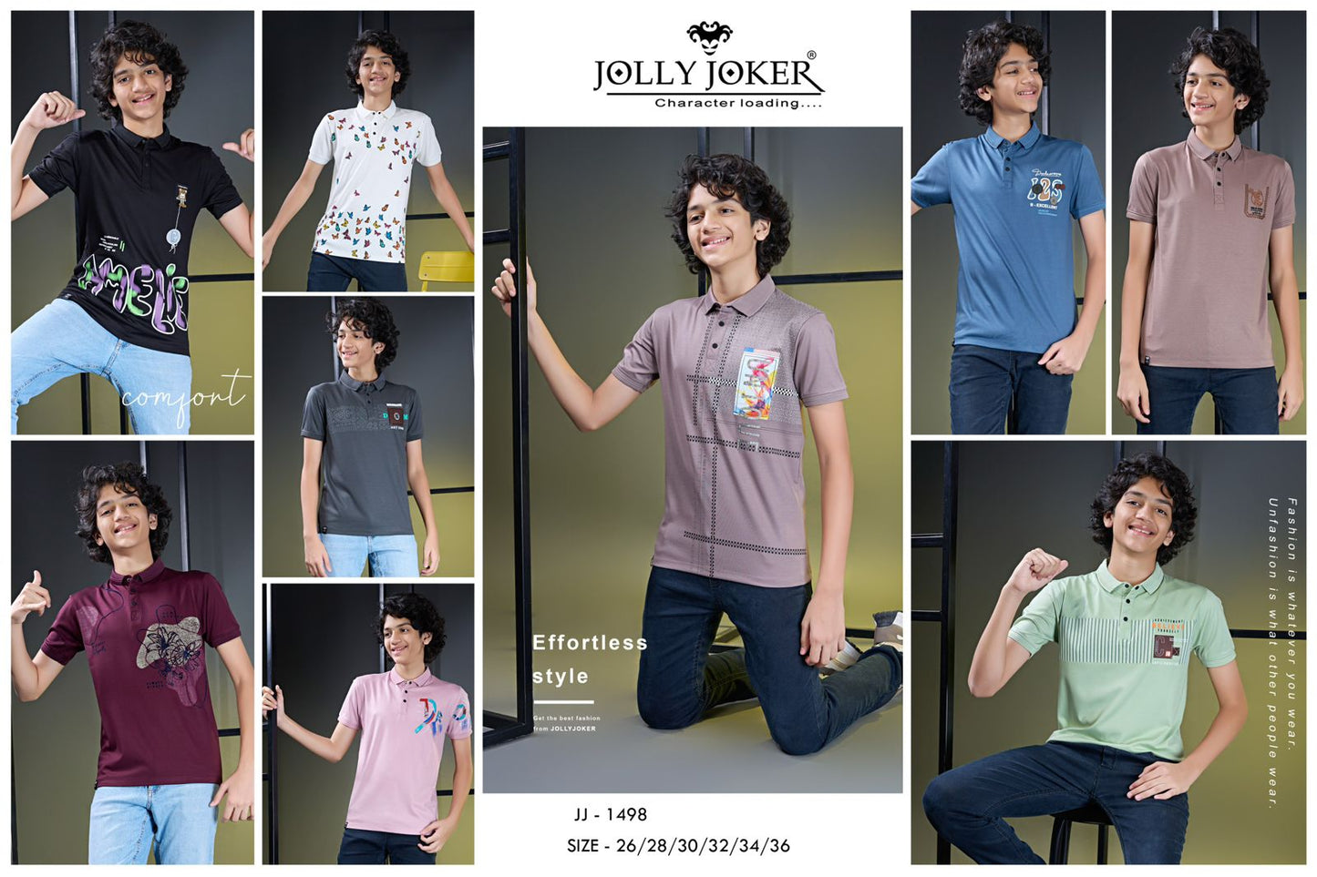 Jj 1498 Jolly Joker Tencil Boys Tshirt Wholesale Price