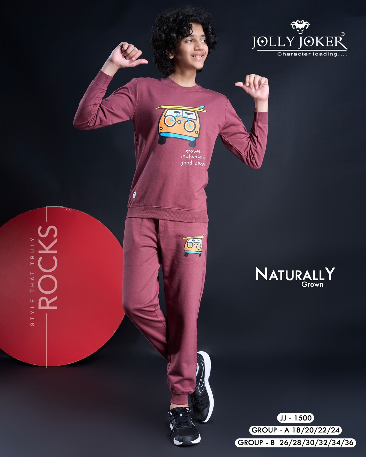 Jj 1500 Jolly Joker Cotton Looper Boys Co Ord Set Wholesaler India