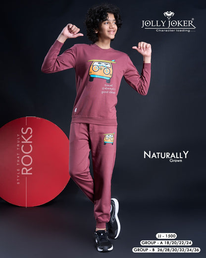 Jj 1500 Jolly Joker Cotton Looper Boys Co Ord Set Wholesaler India