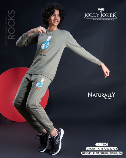 Jj 1500 Jolly Joker Cotton Looper Boys Co Ord Set Wholesaler India