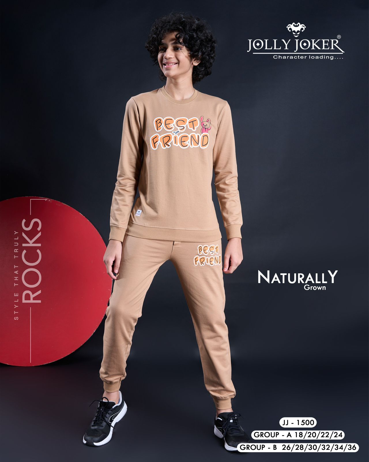 Jj 1500 Jolly Joker Cotton Looper Boys Co Ord Set Wholesaler India