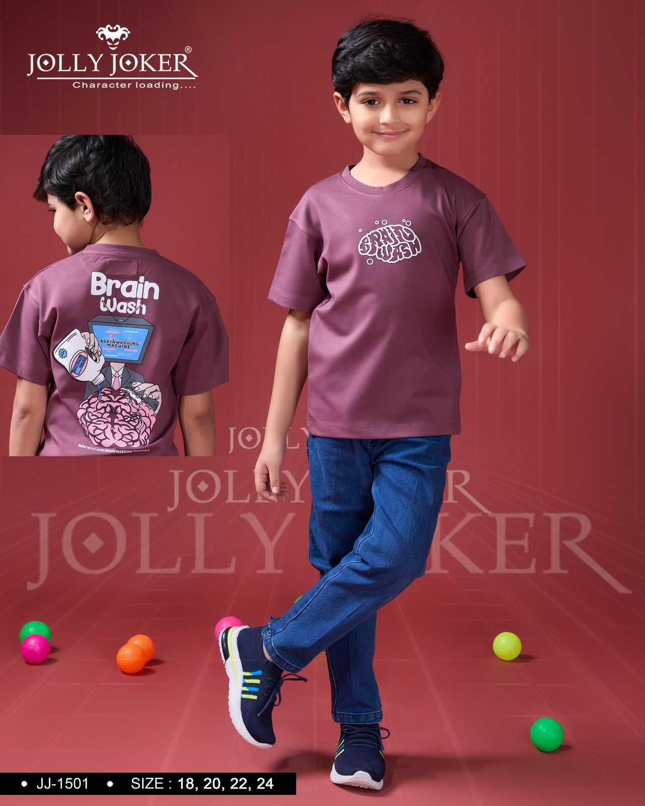 Jj 1501 Jolly Joker Tencil Boys Tshirt Wholesaler Gujarat