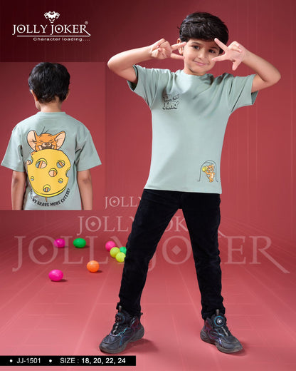 Jj 1501 Jolly Joker Tencil Boys Tshirt Wholesaler Gujarat