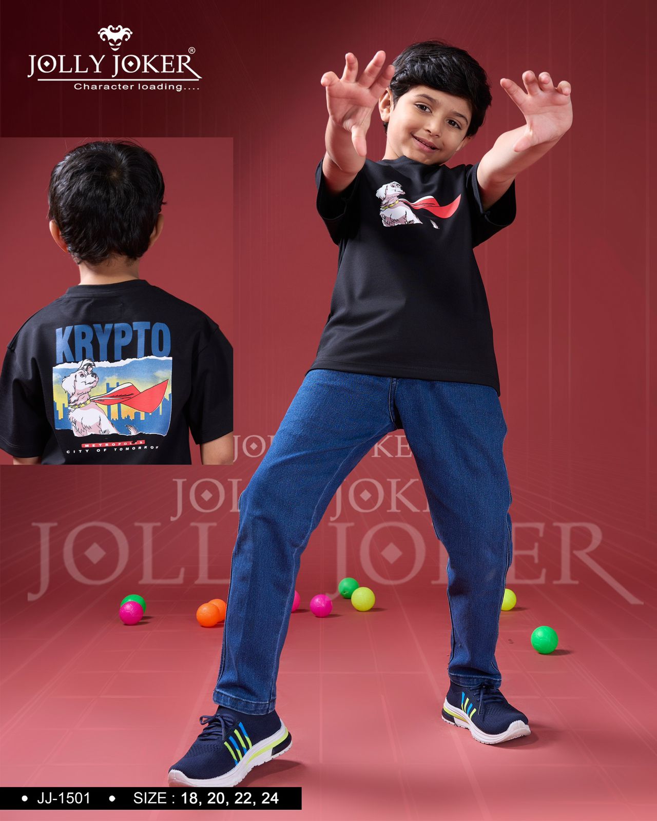 Jj 1501 Jolly Joker Tencil Boys Tshirt Wholesaler Gujarat