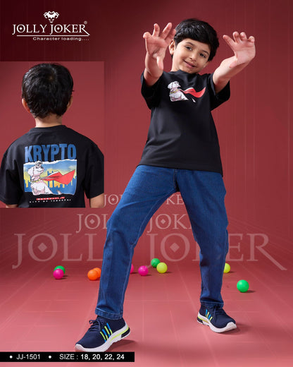 Jj 1501 Jolly Joker Tencil Boys Tshirt Wholesaler Gujarat