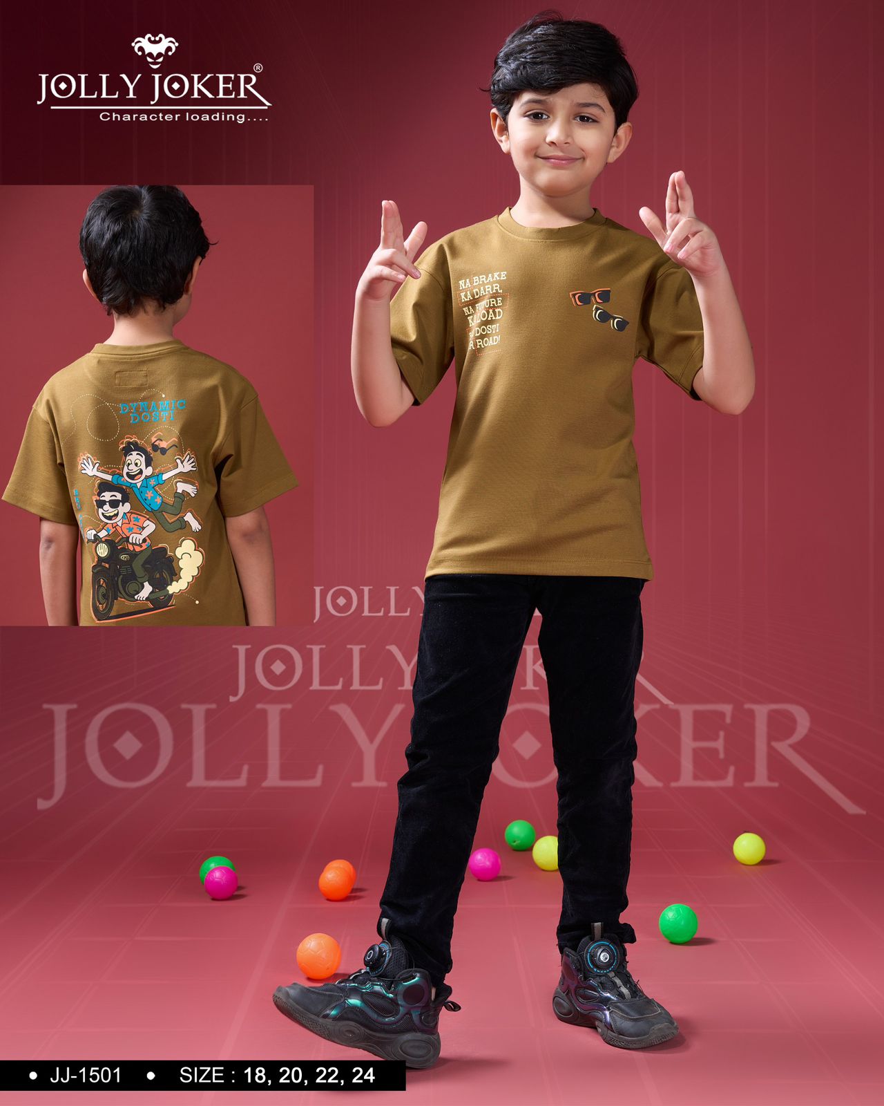 Jj 1501 Jolly Joker Tencil Boys Tshirt Wholesaler Gujarat