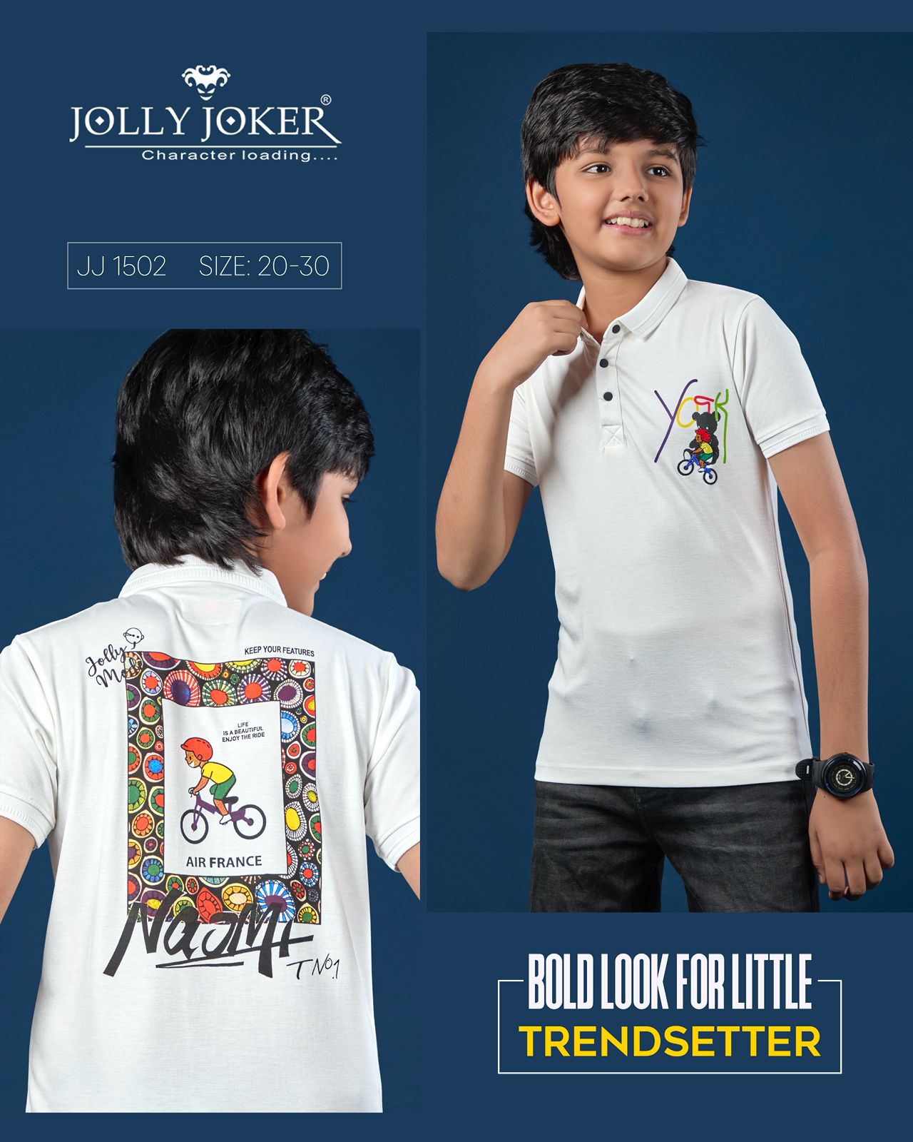 Jj 1502 Jolly Joker Tencil Boys Tshirt Supplier Gujarat