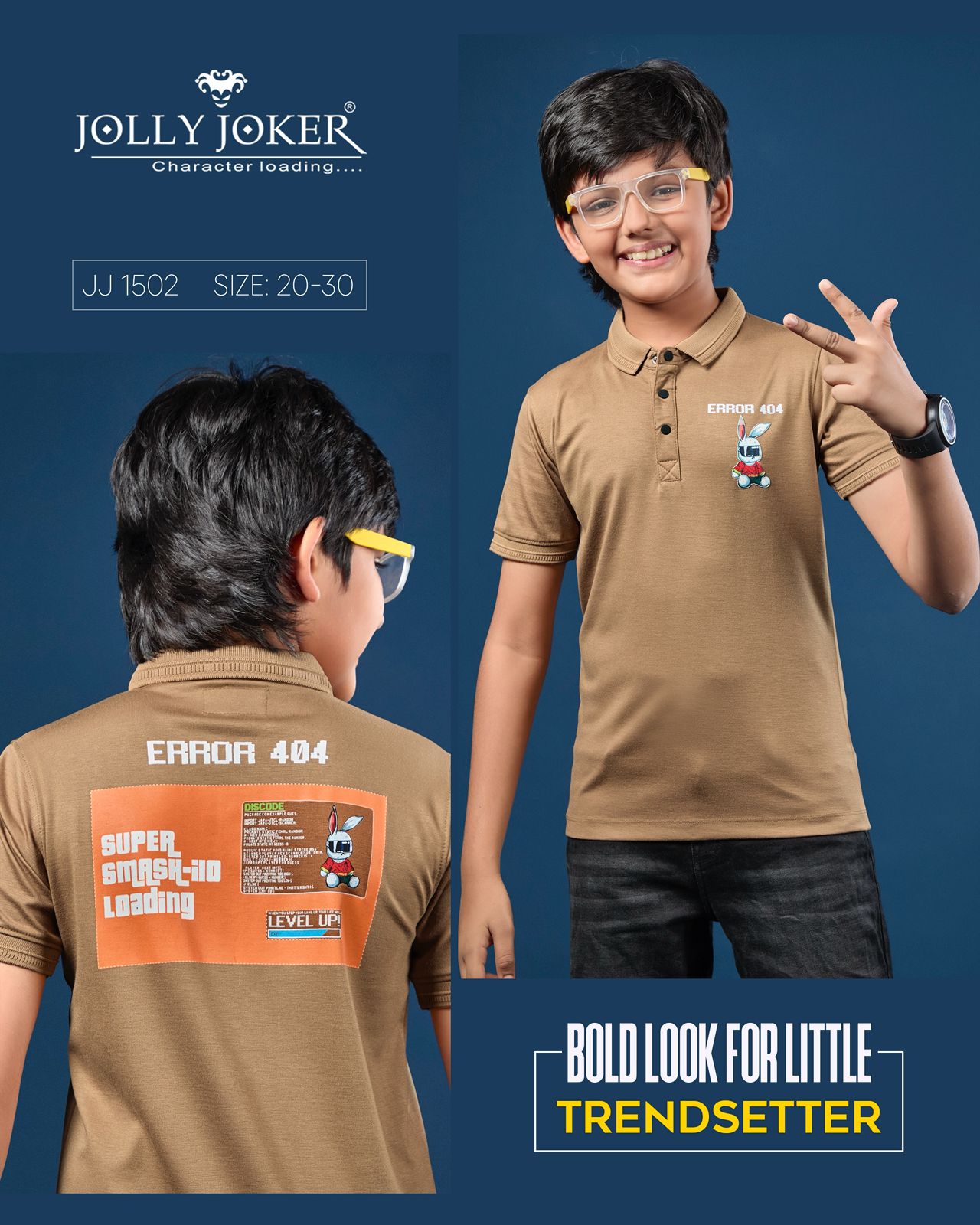Jj 1502 Jolly Joker Tencil Boys Tshirt Supplier Gujarat