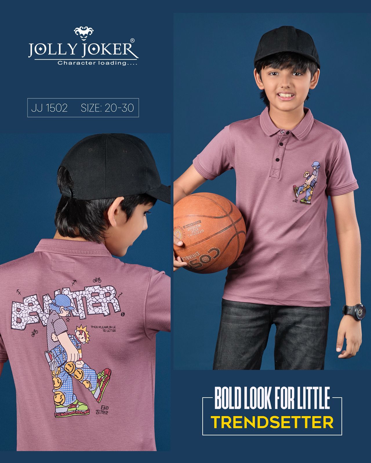Jj 1502 Jolly Joker Tencil Boys Tshirt Supplier Gujarat