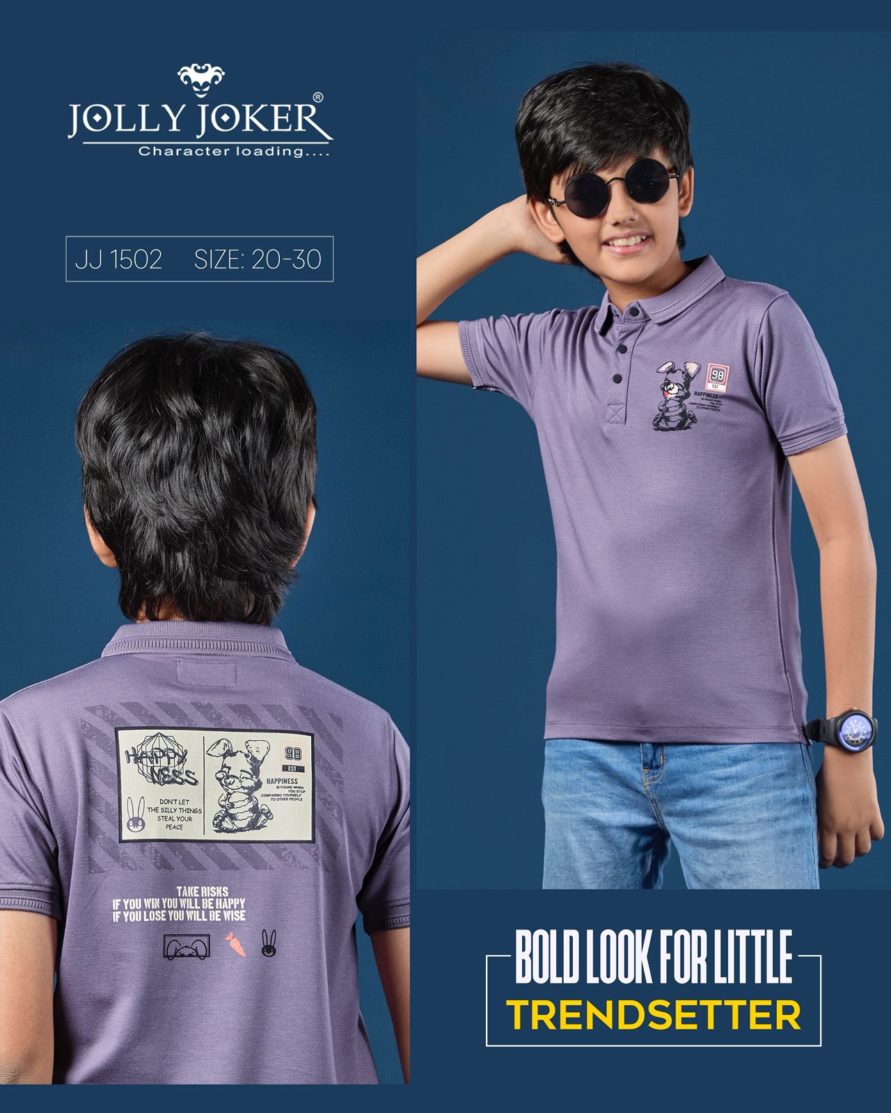 Jj 1502 Jolly Joker Tencil Boys Tshirt Supplier Gujarat