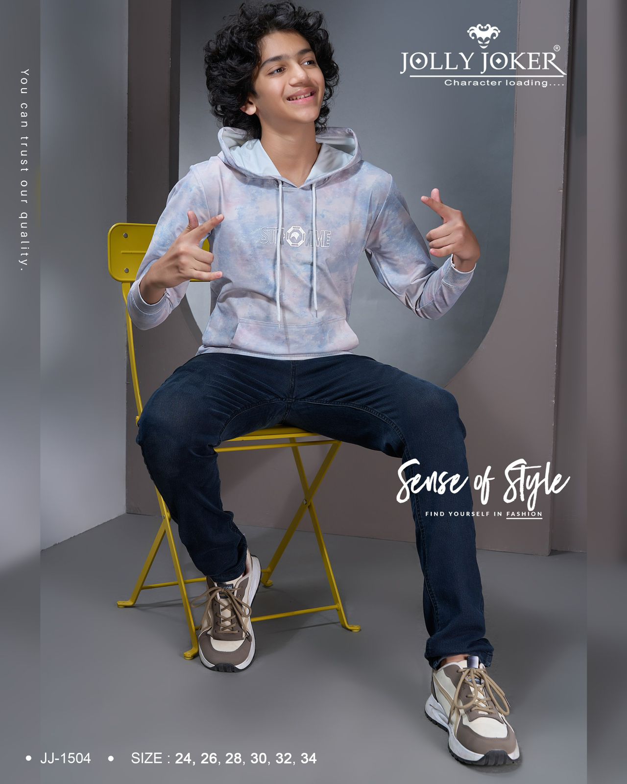 Jj 1504 Jolly Joker Imported Boys Hoodies Wholesaler Ahmedabad