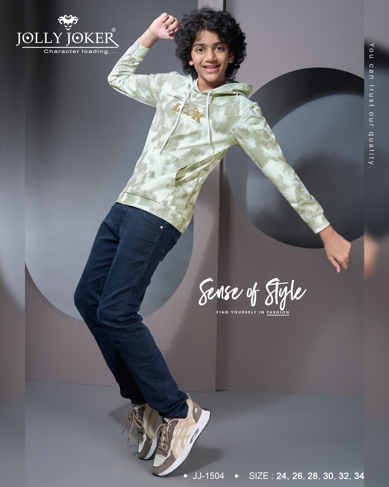 Jj 1504 Jolly Joker Imported Boys Hoodies Wholesaler Ahmedabad