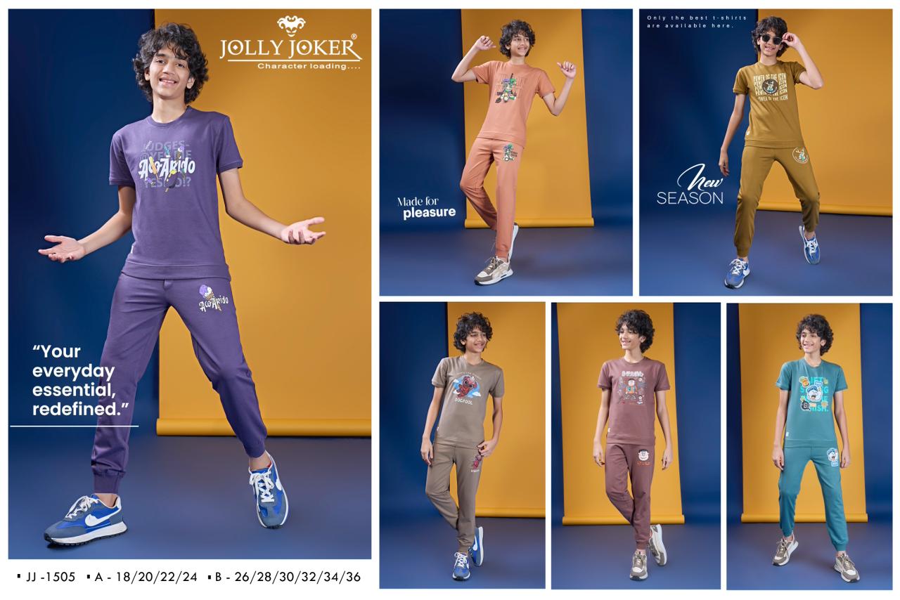 Jj 1505 Jolly Joker Cotton Looper Boys Co Ord Set Wholesaler India