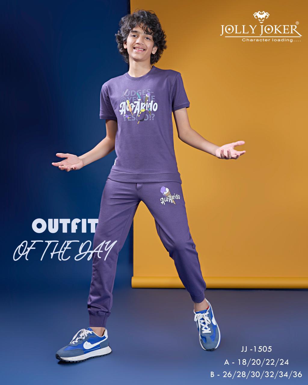 Jj 1505 Jolly Joker Cotton Looper Boys Co Ord Set Wholesaler India
