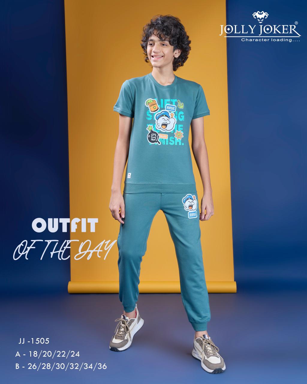 Jj 1505 Jolly Joker Cotton Looper Boys Co Ord Set Wholesaler India