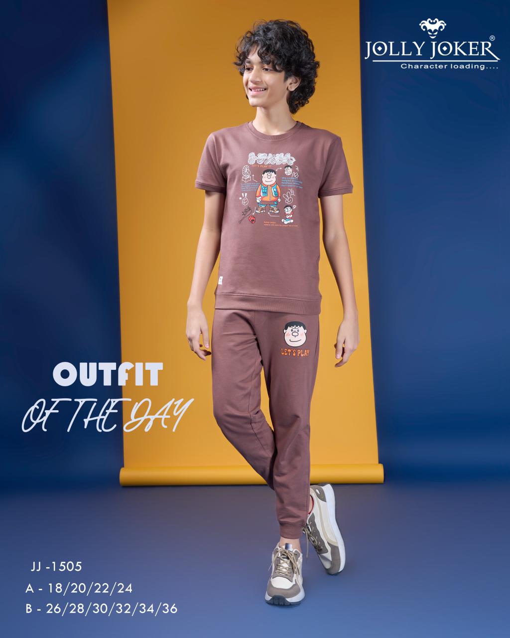Jj 1505 Jolly Joker Cotton Looper Boys Co Ord Set Wholesaler India